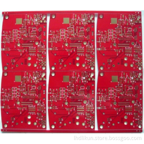 2-Layer Printed Circuit Board With Red Slodermask
